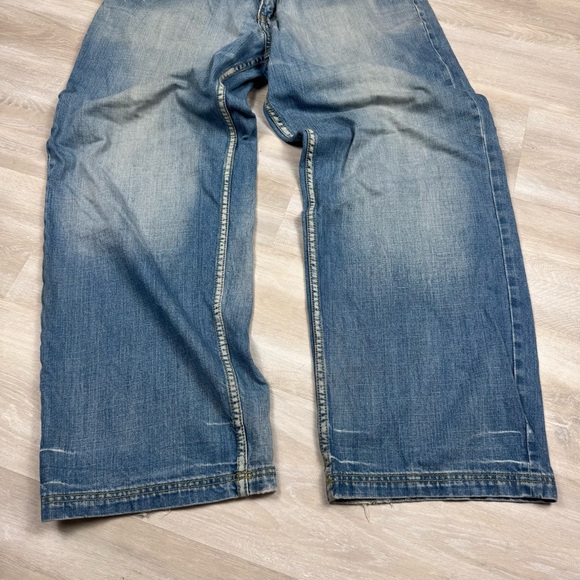 Vintage Y2K Pepe Jeans Medium Wash Baggy Loose Distressed Mens Size 36x31 Grunge - Picture 2 of 9